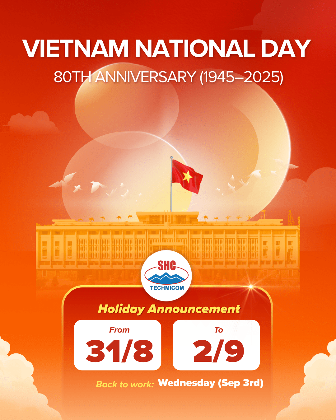 Vietnam National Day - Holiday Announcement