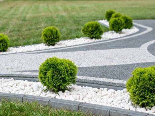 Experience of using gravel pebble stone for garden decoration