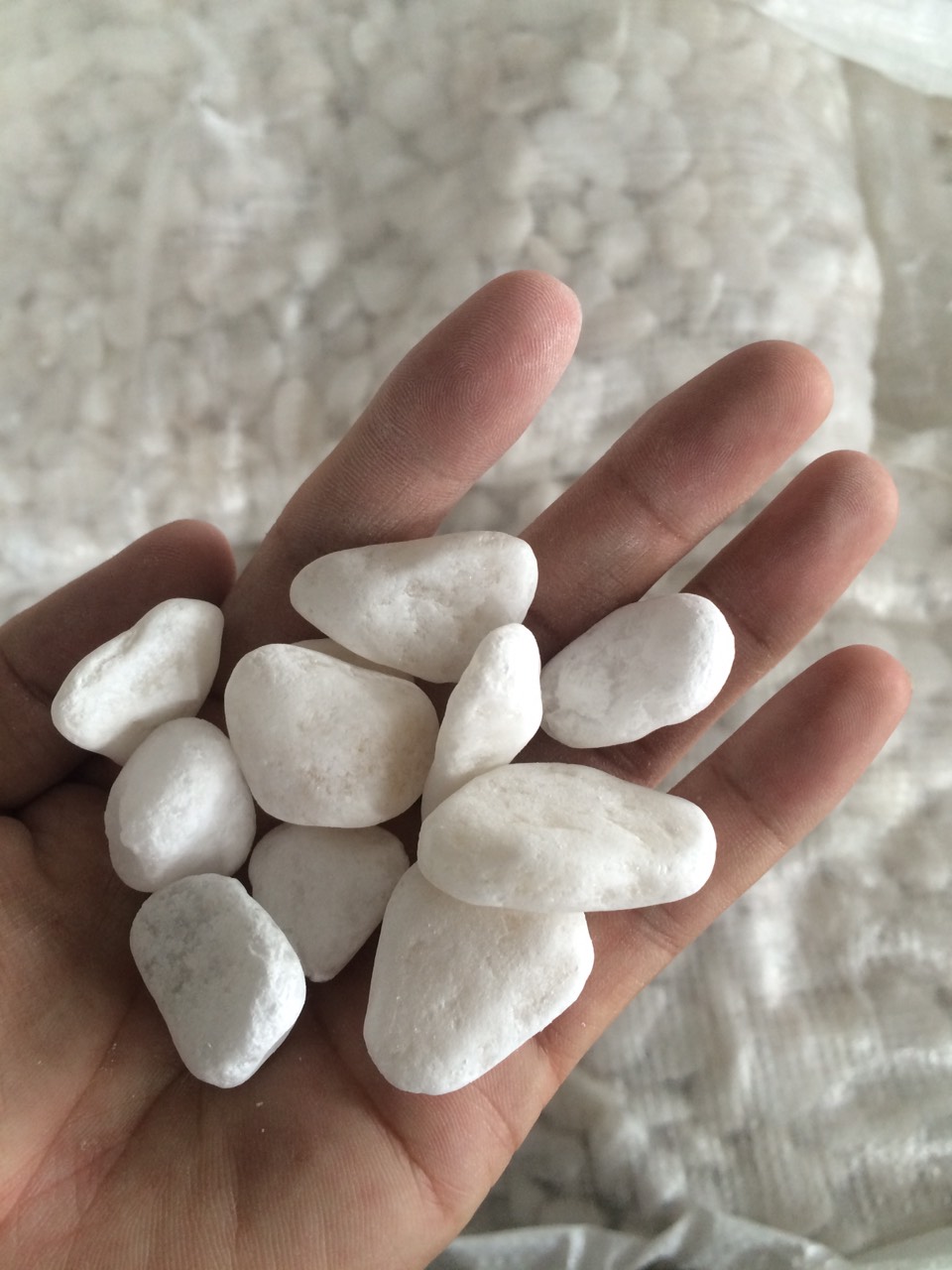 Shipment White Pebble Stone To Valued Customer Shipment White Pebble Stone To Valued Customer