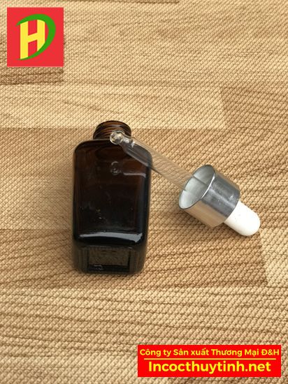 Chai lọ đựng tinh dầu 20ml thân vuông nhỏ giọt