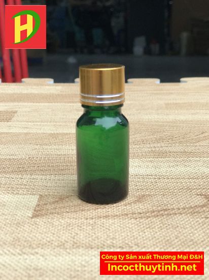 Lọ đựng tinh dầu 10ml màu xanh lá