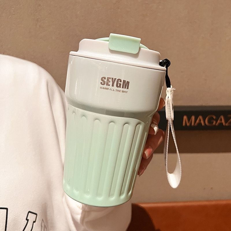 Ly Giữ Nhiệt Seygm 400ML Inox 304 Có Dây Đeo Tặng Kèm Charm Nỗi NAss7