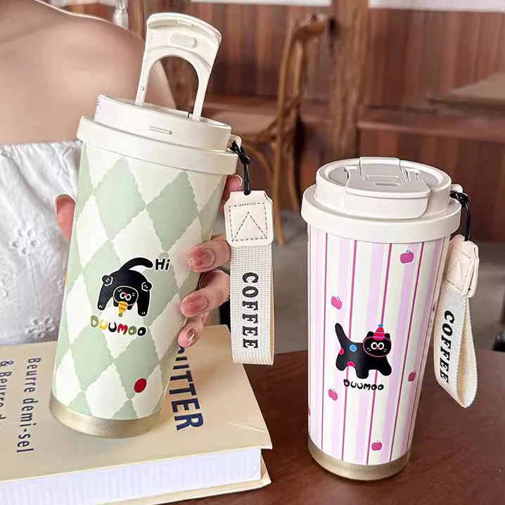 Ly giữ nhiệt, bình nước giữ nhiệt inox 316, cốc cà phê 500ml, giữ ấm trong 6-12h HAT5 