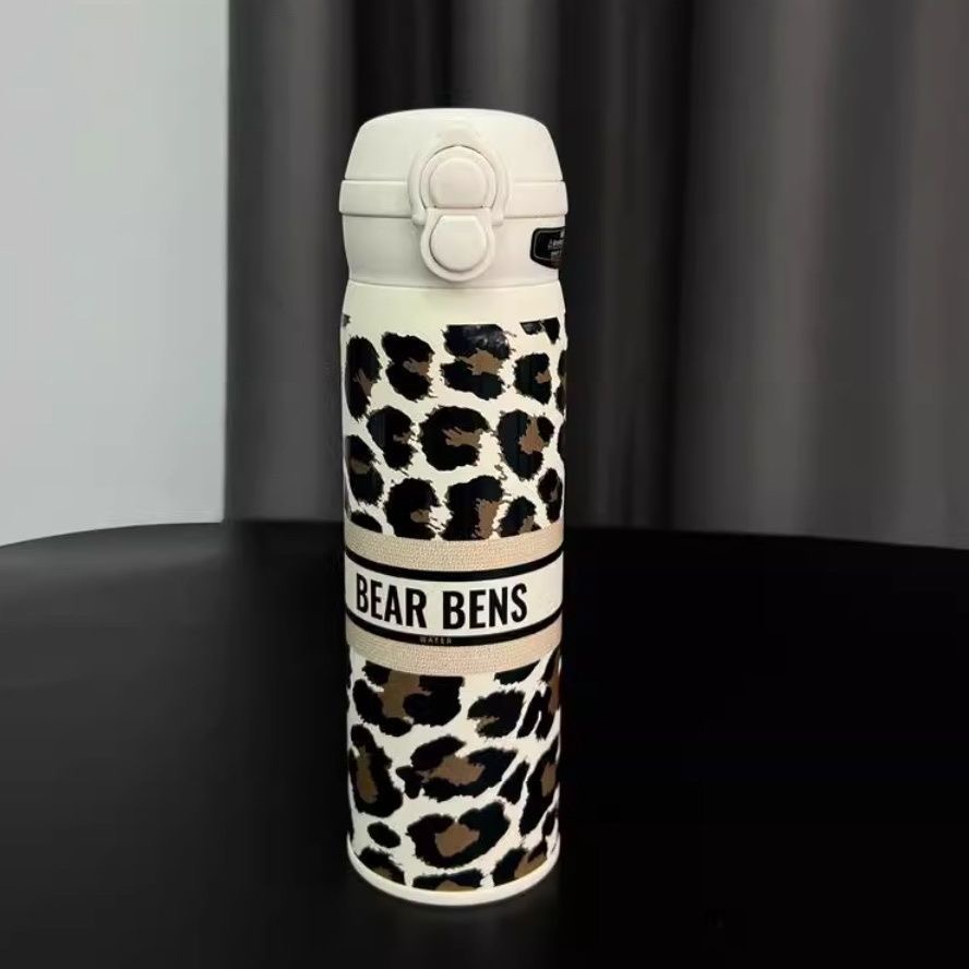 Bình giữ nhiệt BEAR BENS inox 316 có ống hút cách nhiệt, dung tích hơn hoạ tiết cá tính 111-T1