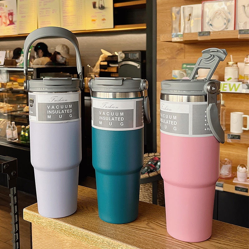 Cốc giữ nhiệt có quai cầm tay, cốc giữ nhiệt inox 304