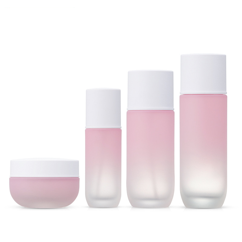 Chai lọ hũ mỹ phẩm dáng tròn trụ phun sơn loang