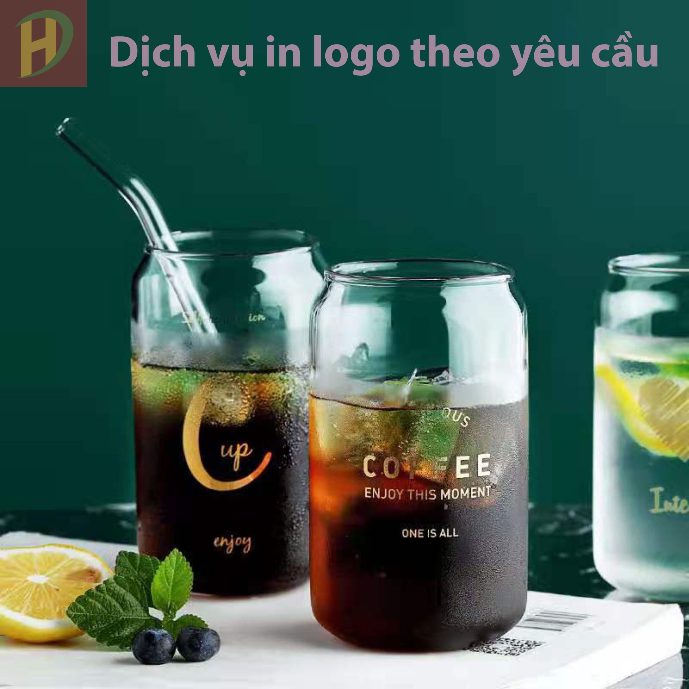 Cốc thủy tinh lon bia cao cấp Borosilicate 350ml, 500ml