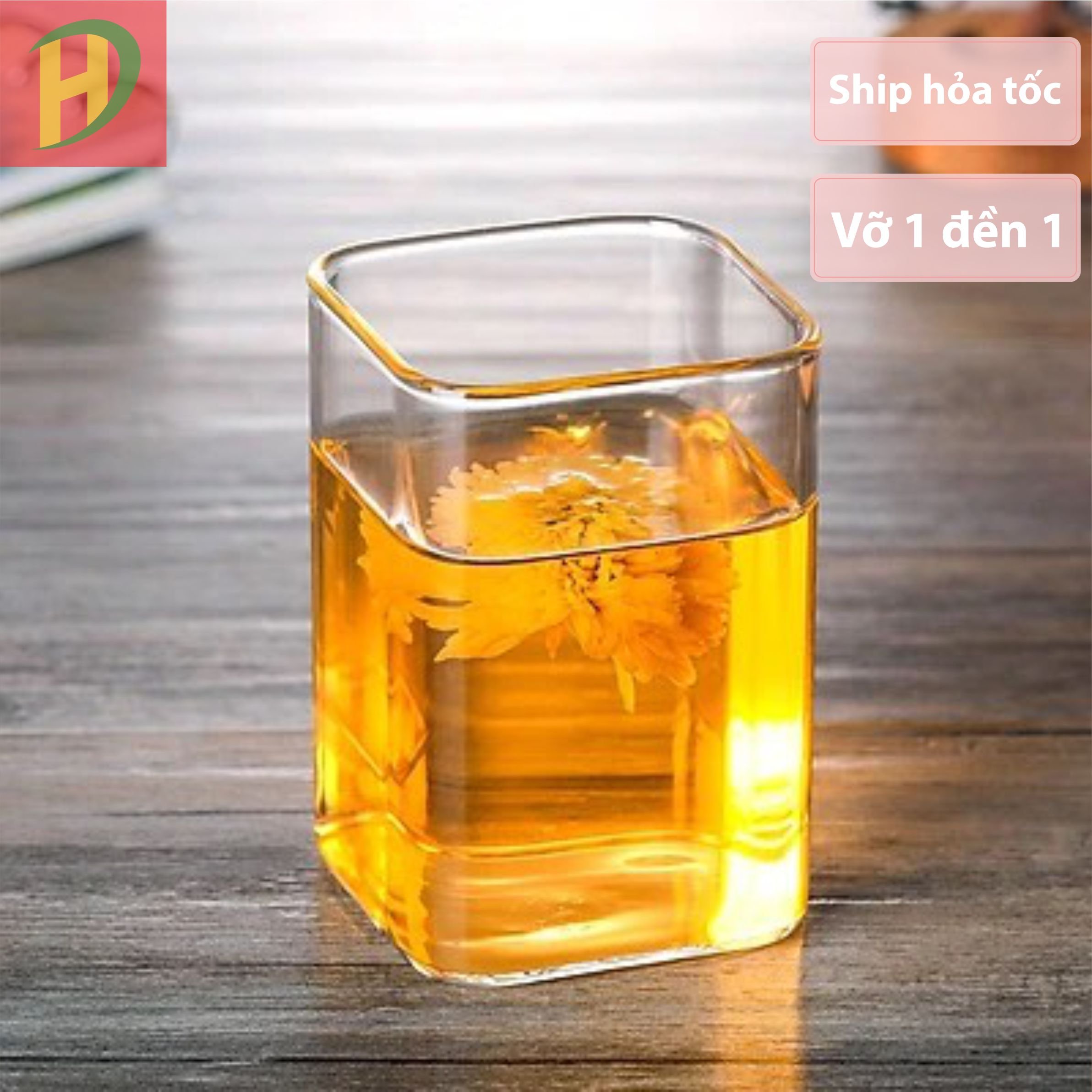 Cốc thủy tinh vuông cao cấp Borosilicate 230ml, 380ml,470ml