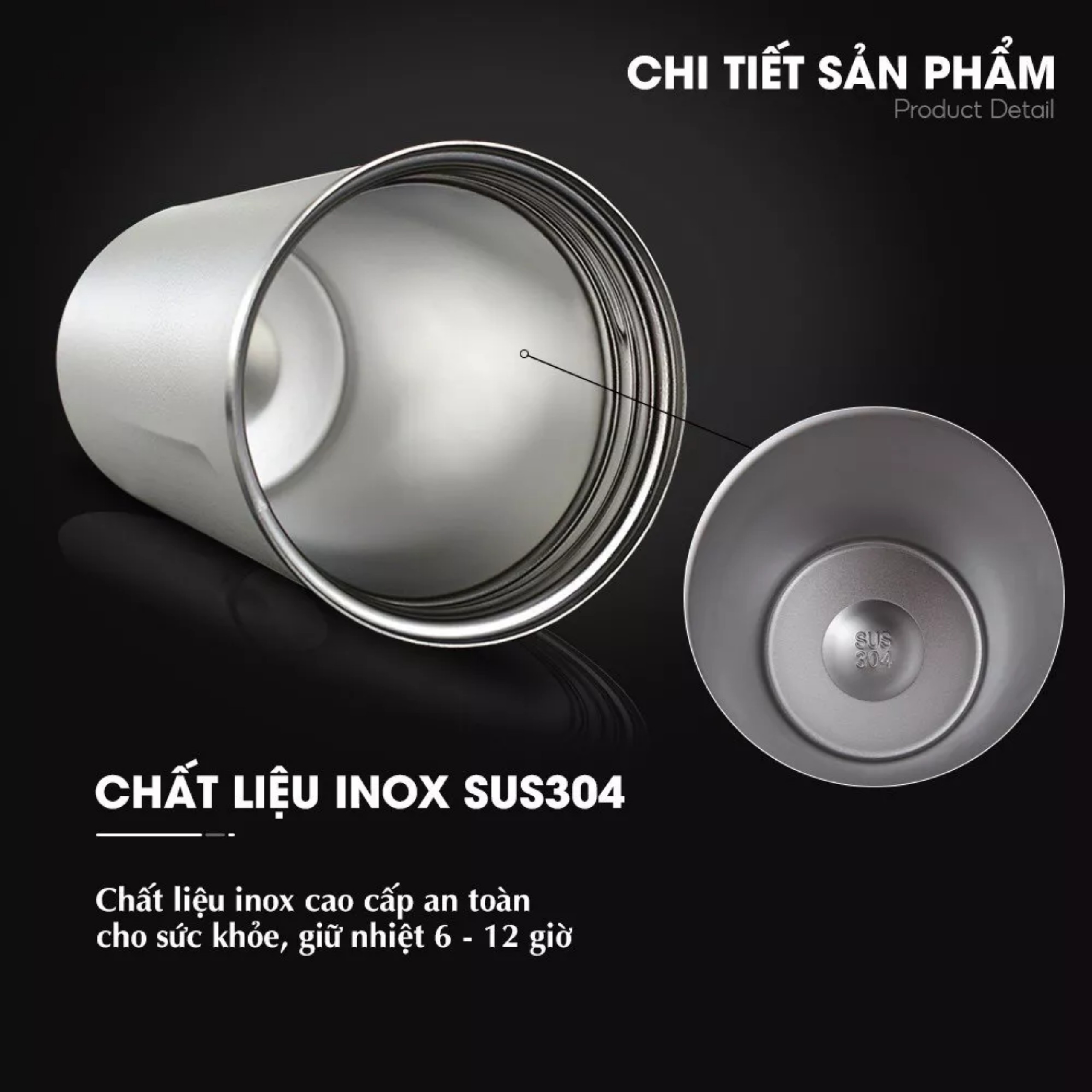 Cốc giữ nhiệt inox 304 COFFEE