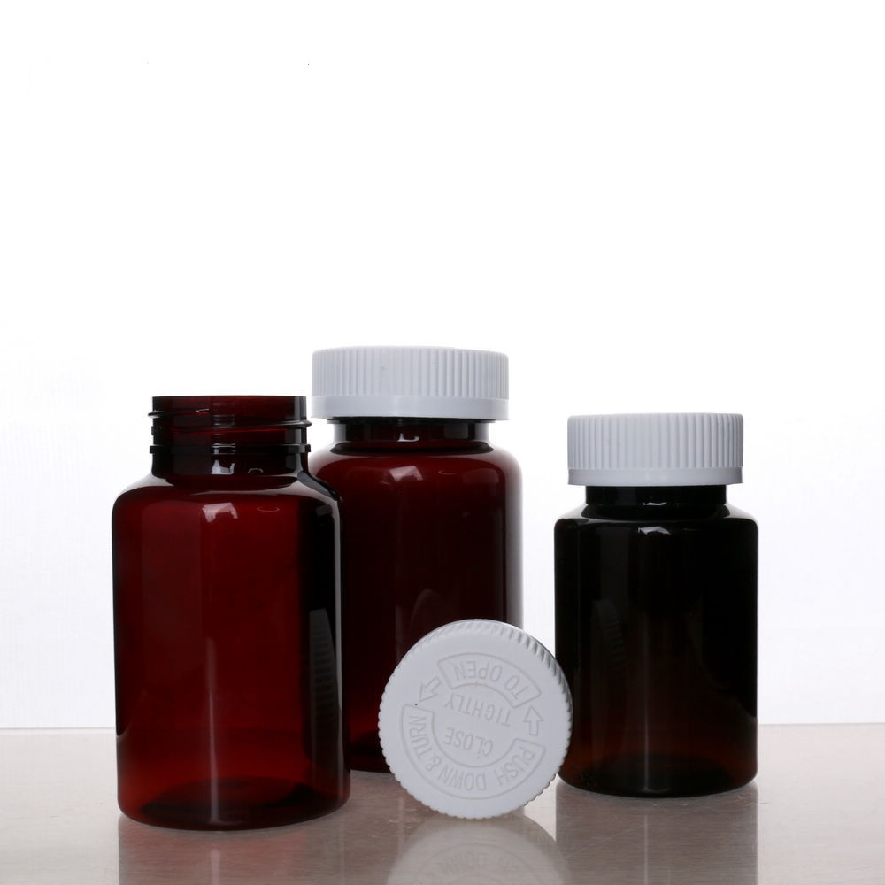 Chai lọ mỹ phẩm đựng viên nang màu hổ phách 20g 30g 50g 100g