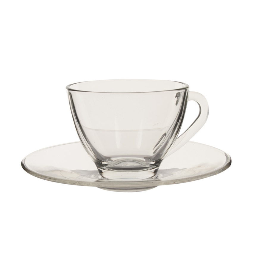 Cốc thủy tinh Ocean Bộ tách đĩa Cosmo Tea Cup P0640 + P0671