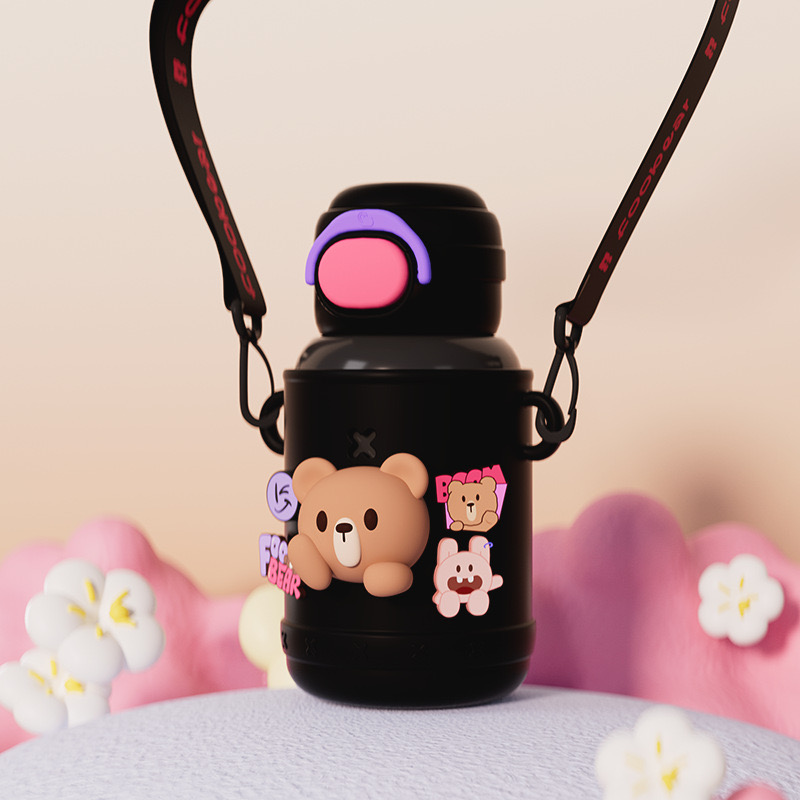 Bình nước gấu Foobear thiết kế đáng yêu, màu sắc tươi sáng, bạn đồng hành hoàn hảo cho bé FXK23