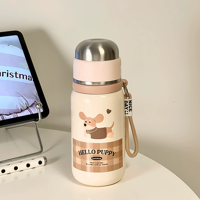 Bình giữ nhiệt Hello Puppy hình cún xinh xắn inox 316 500ml MXS-2316