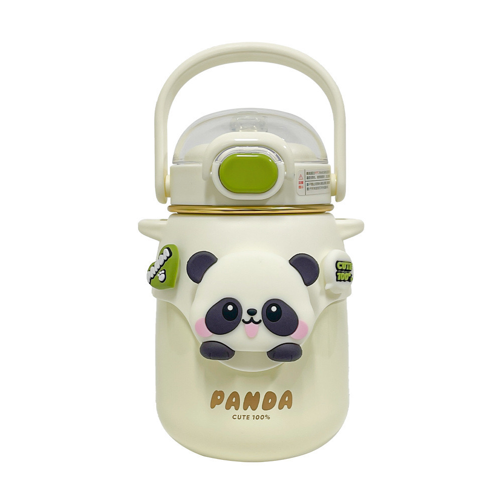 Bình giữ nhiệt cute nhặn vật hoạt hình inox 316, 700ml, bình giữ nhiệt trẻ em có ống hút, quai đeo ACE-50