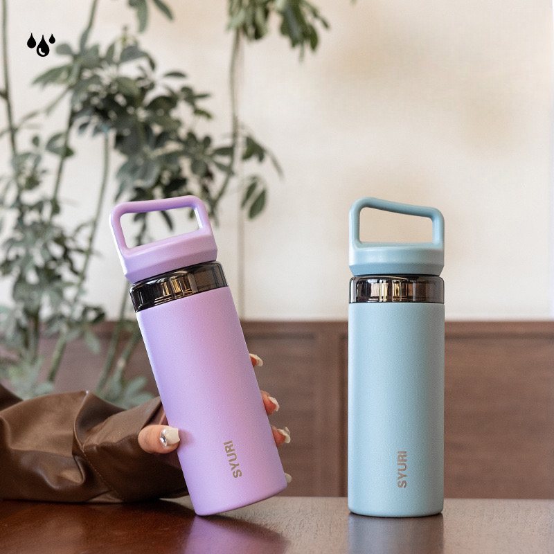 Bình giữ nhiệt chân không inox 316, thiết kế thời trang 420ML có bộ lọc trà, di động tiện lợi dễ mang đi UBE249