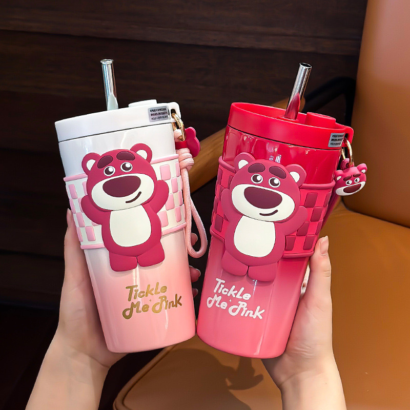 Ly giữ nhiệt Gấu Dâu Tickle Me Pink Inox 304 dung tích 700ml PINK-1387