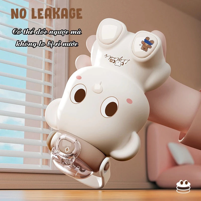 Bình nước giữ nhiệt hình gấu cực dễ thương, chất liệu inox 316 bền bỉ dung tích 450ml BR-6019