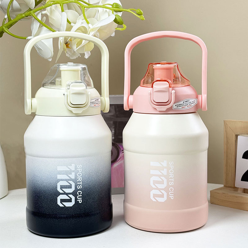 Bình giữ nhiệt cầm tay, bình chân không công suất lớn giữ nhiệt inox 316 chống rò rỉ có ống hút AN-NA12