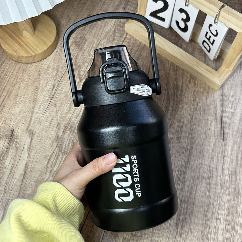 Bình giữ nhiệt cầm tay, bình chân không công suất lớn giữ nhiệt inox 316 chống rò rỉ có ống hút AN-NA12