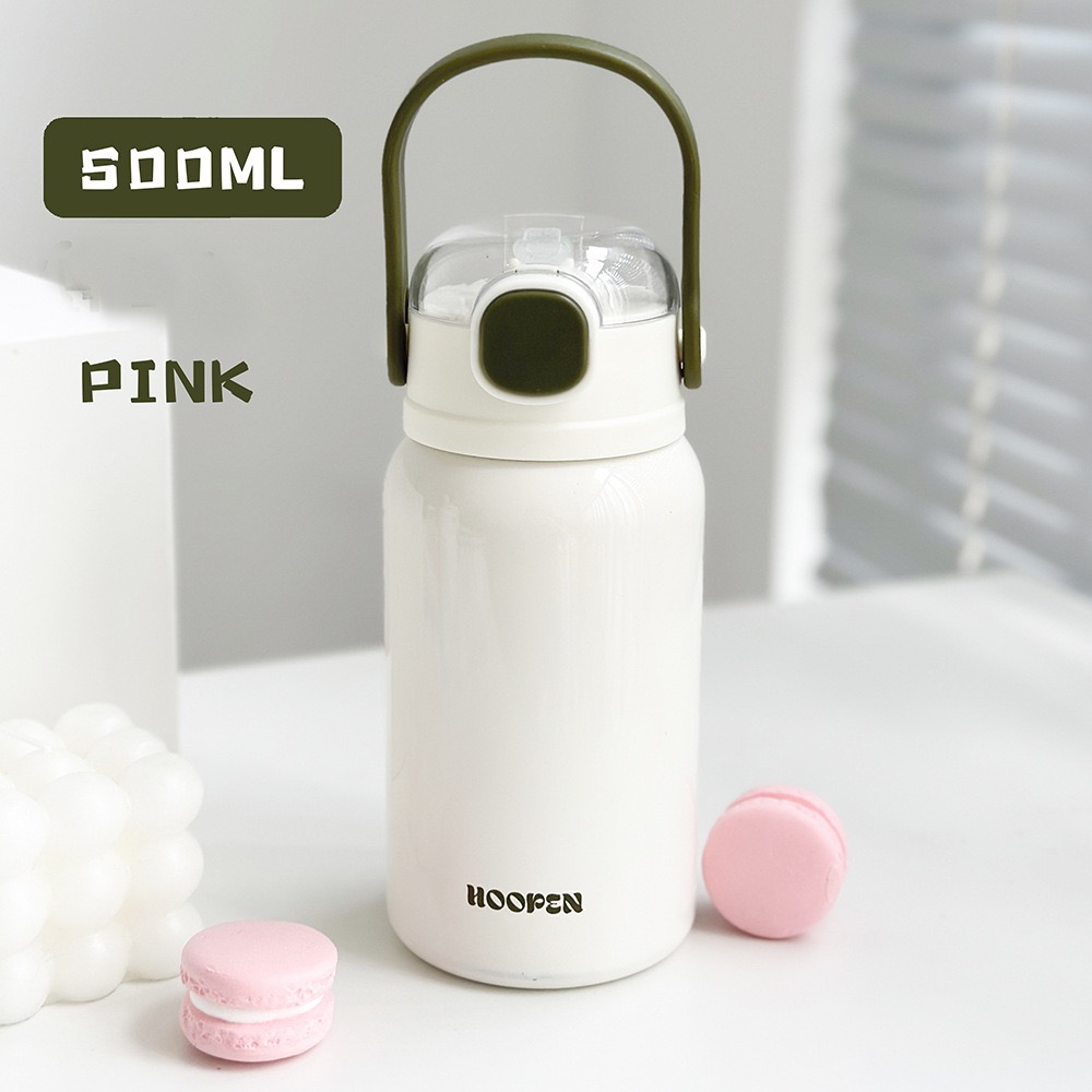 Bình giữ nhiệt thể tích 500ML có ống hút, bình nước giữ nhiệt  BN38