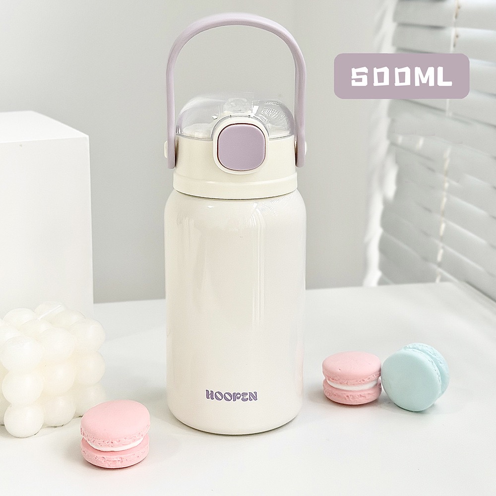 Bình giữ nhiệt thể tích 500ML có ống hút, bình nước giữ nhiệt  BN38