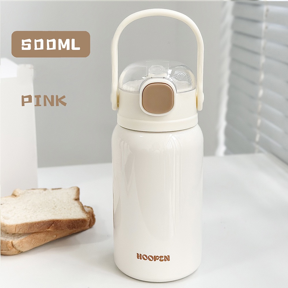 Bình giữ nhiệt thể tích 500ML có ống hút, bình nước giữ nhiệt  BN38