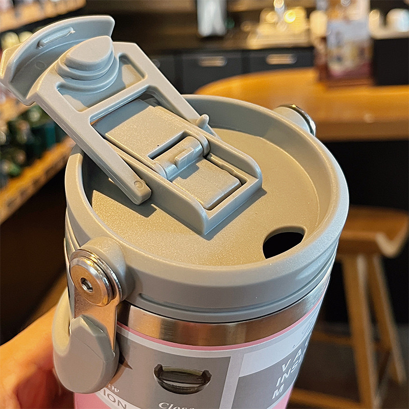 Cốc giữ nhiệt có quai cầm nhiều màu inox 304 INGB