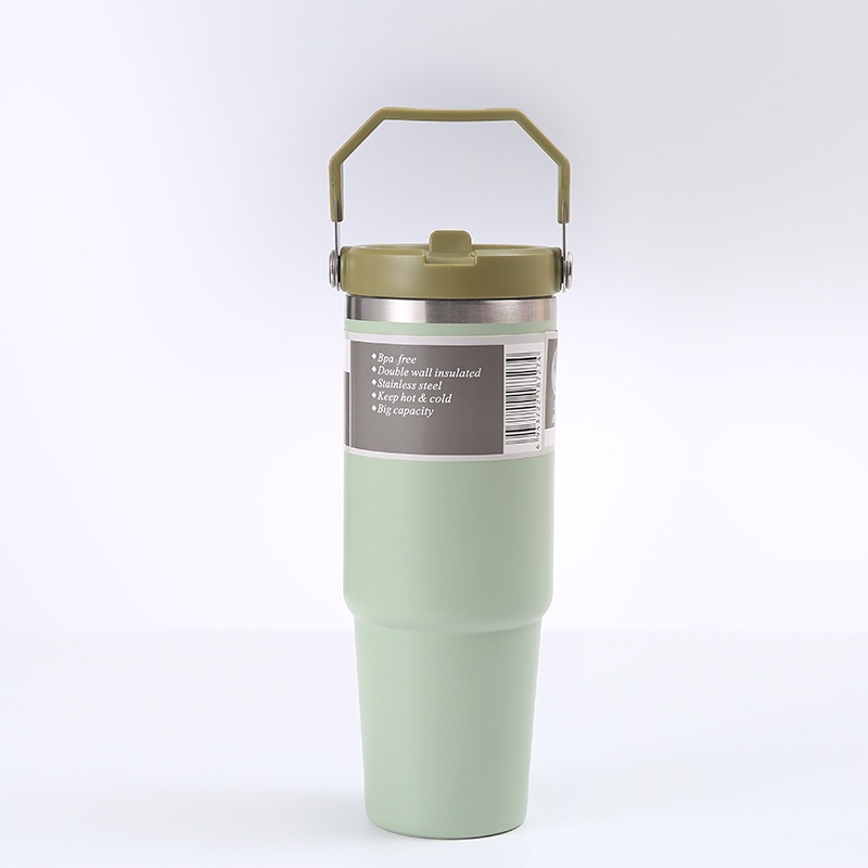 Cốc giữ nhiệt có quai cầm nhiều màu inox 304 INGB