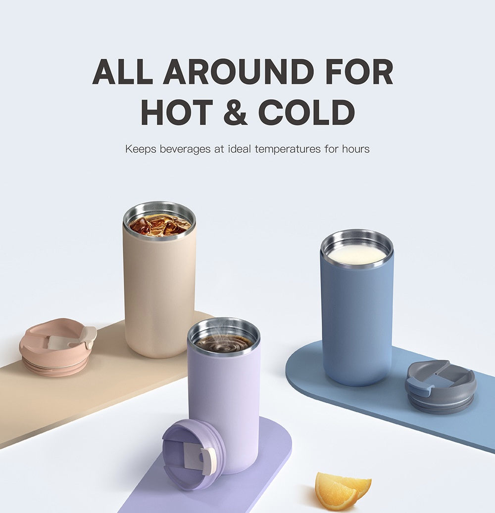 Cốc giữ nhiệt inox 304 gam màu pastel phong cách Hàn Quốc OEMD2