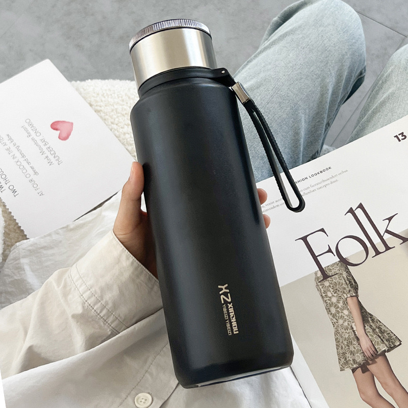Bình nước giữ nhiệt 1000ml kèm lõi lọc có dây đeo kèm quai xách inox 304 kèm quai xách TP-05