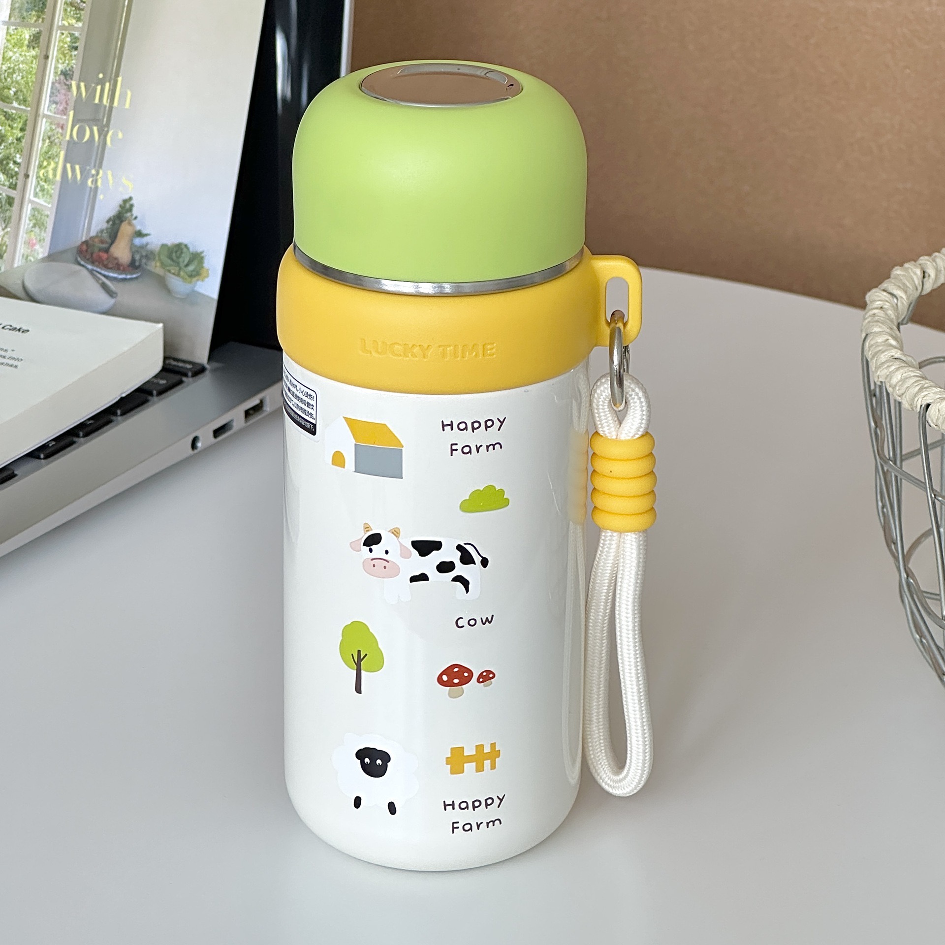 Bình giữ nhiệt dành cho trẻ nhỏ inox 316 hoạ tiết sinh động 500ml Y9526