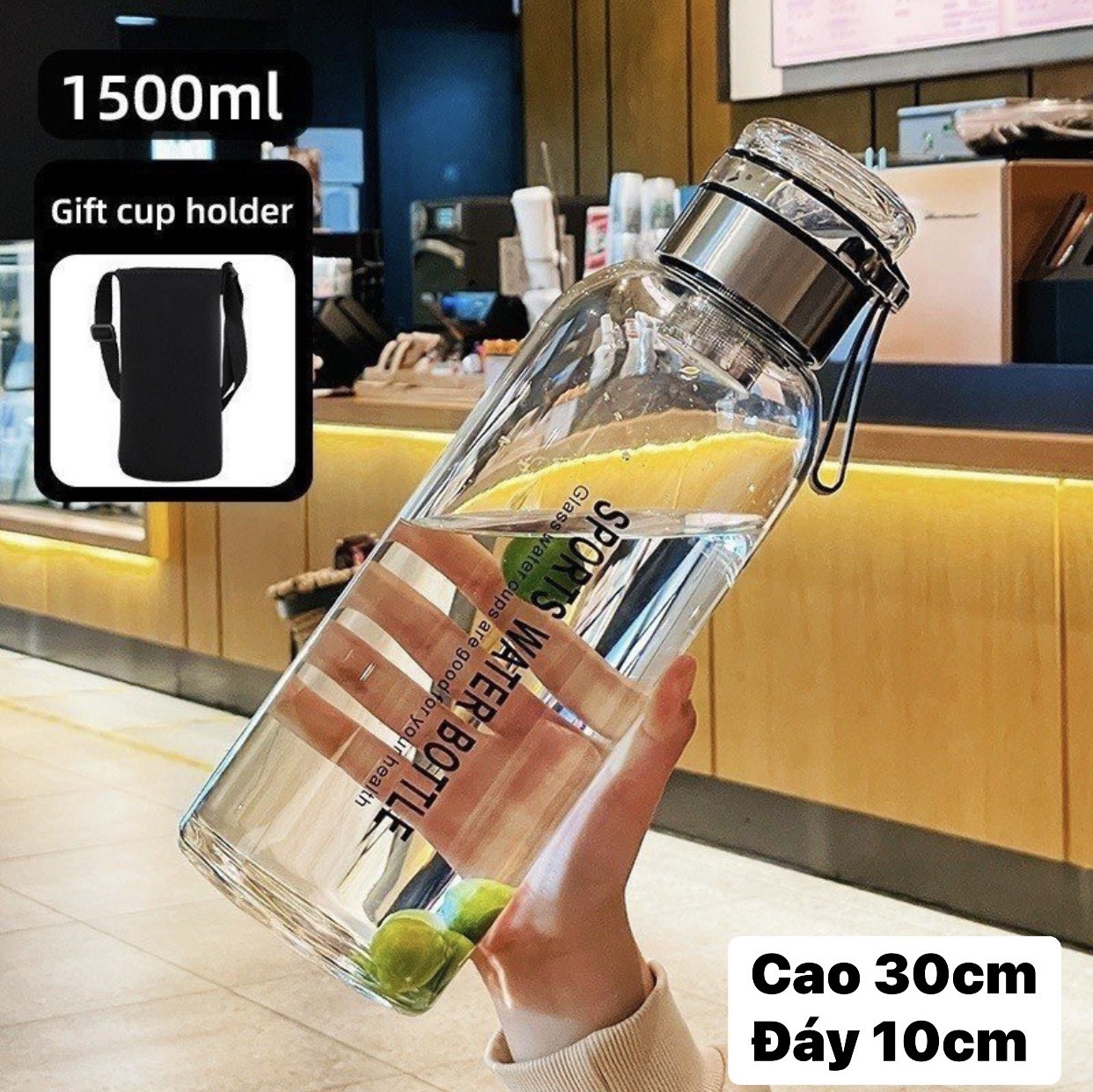 Bình thủy tinh đựng nước Nhật Bản TAKASHI 750, 1000, 1200, 1500, 2000ml tiện dụng, chịu  nhiệt tốt, có lọc chặn bã trà