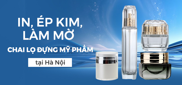 In ép kim, làm mờ chai lọ mỹ phẩm