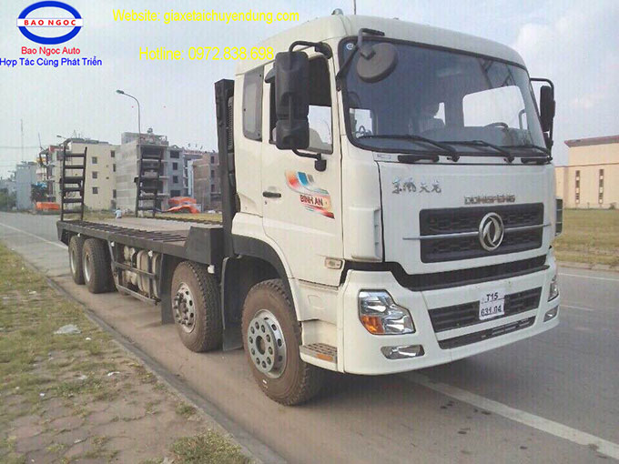 xe nâng đầu chở máy công trình dongfeng 4 chân