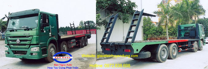xe nâng đầu chở máy công trình howo