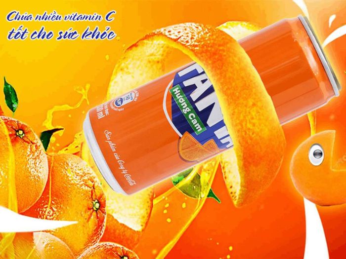 Thùng 12 lon nước ngọt Fanta hương cam 320ml