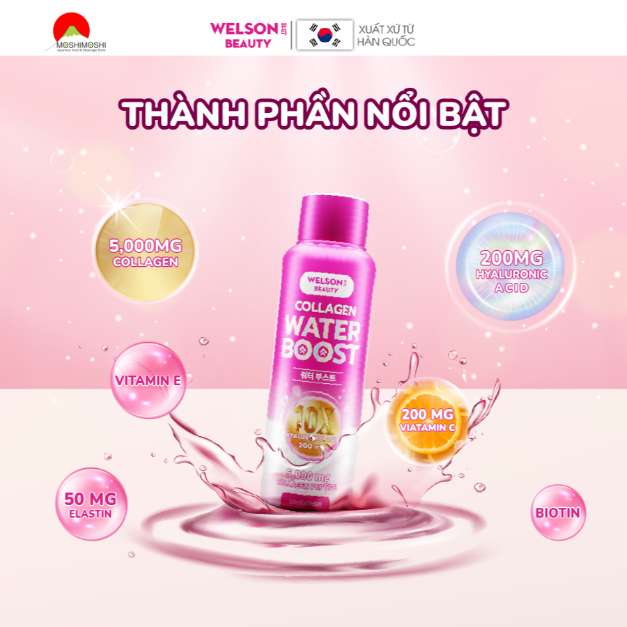 Each bottle of Welson Beauty Collagen Supplement Drink has a capacity of 50ml