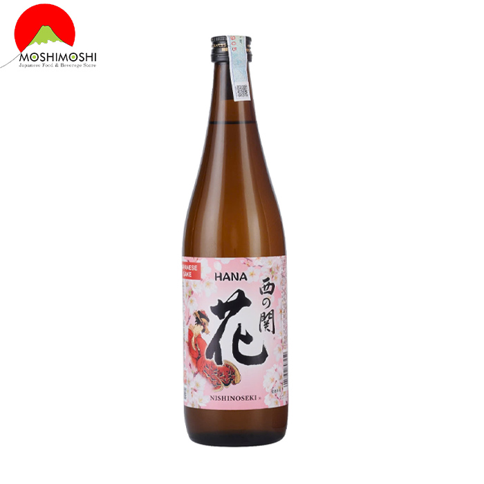 Chai rượu sake Nishinoseki Hana 15% 720ml