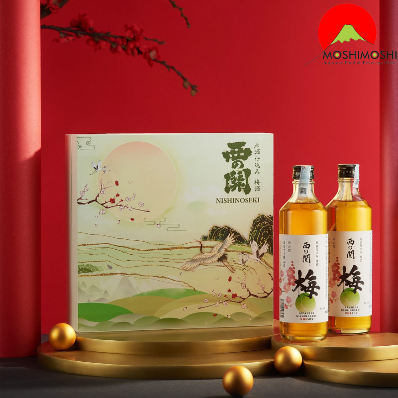 Hộp quà Tết Nắng Xuân Rượu Sake Nishinoseki Umeshu 500ml