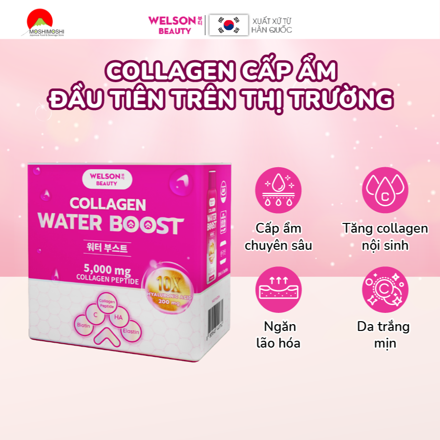 Công dụng của Nước uống bổ sung Collagen Welson Beauty