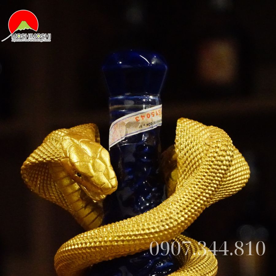 Rượu Rắn Noble Cognac Limited - Phiên bản Chai sành mạ vàng Đôi Rắn Giao Hoan