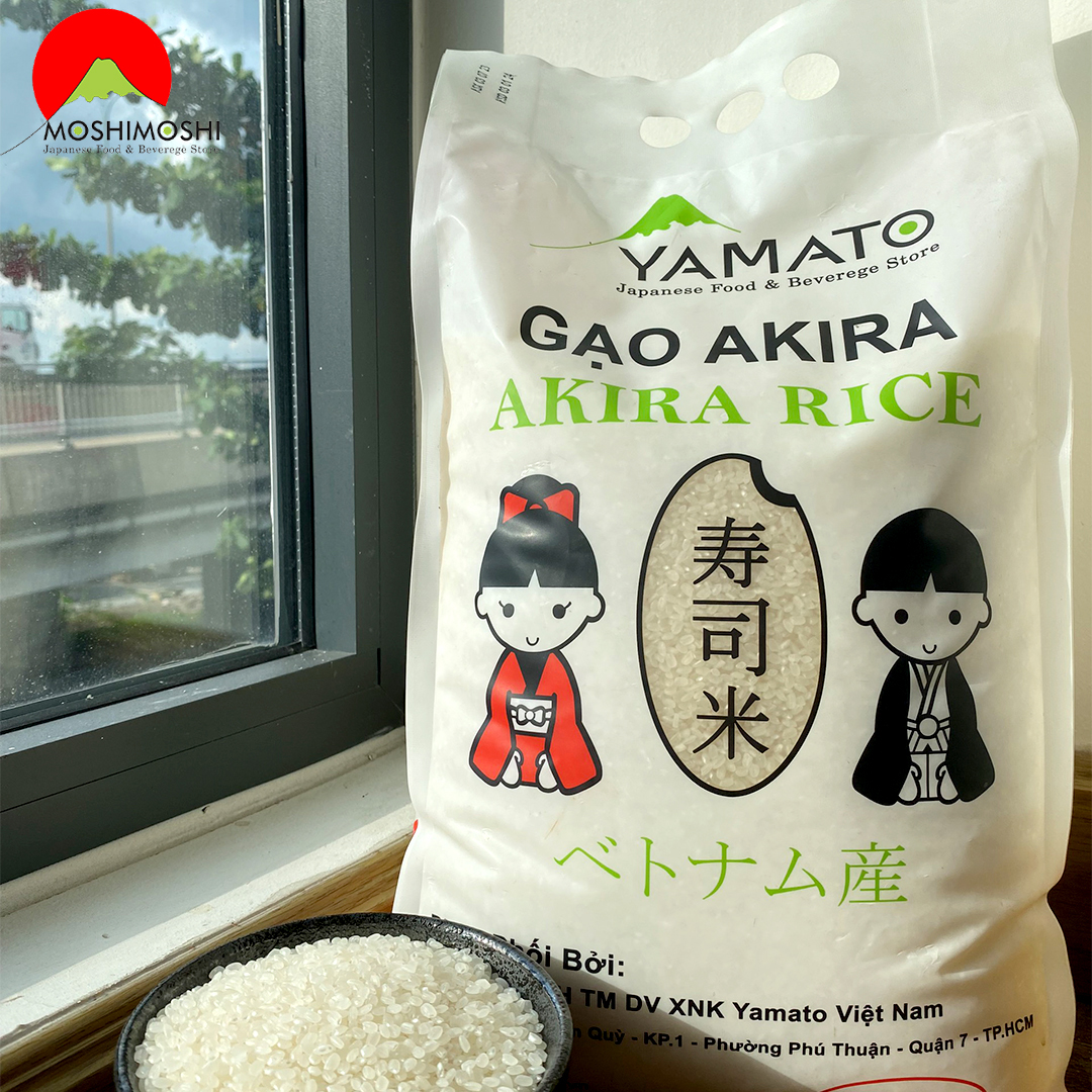 Gạo Nhật Hạt Tròn Thương Hiệu Akira Rice túi 5kg