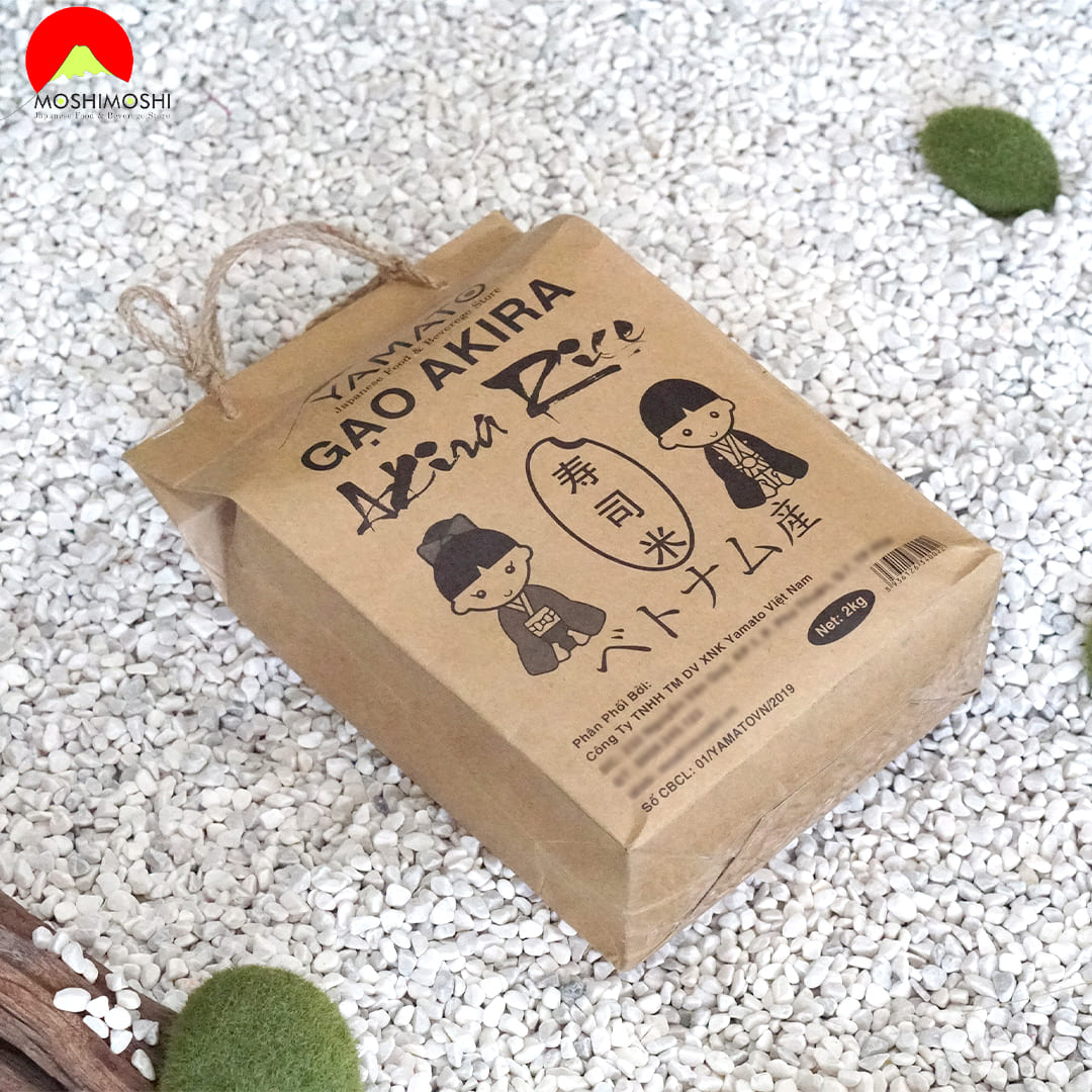 Gạo Nhật Hạt Tròn Thương Hiệu Akira Rice túi 2kg
