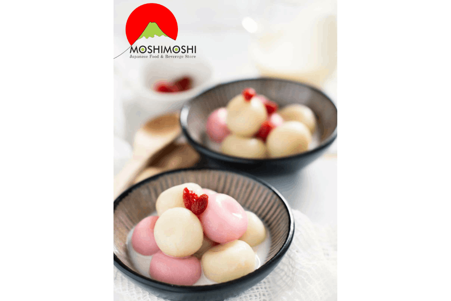 Bánh shiratama dango làm từ bột nếp