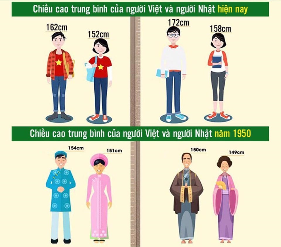 Lý do người Nhật có chiều cao “lý tưởng”, sau thời gian dài bị gọi “Nhật lùn”?