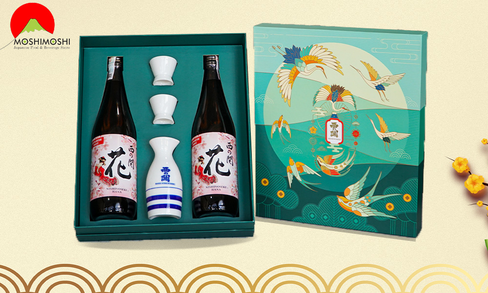 Hộp quà tết 2024 rượu Sake Nishino Seki Hana