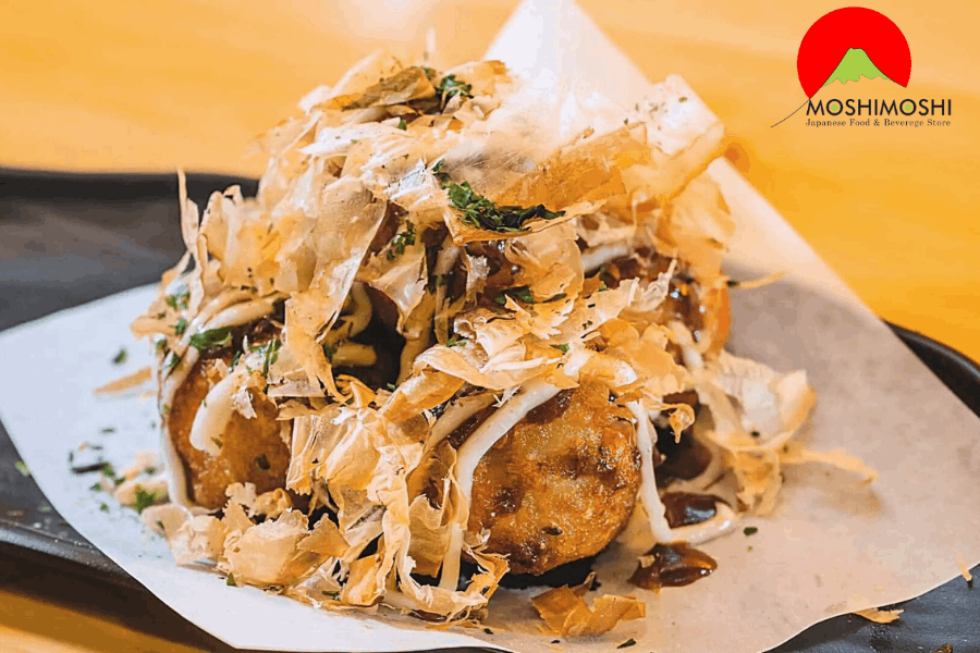 cá bào trong món takoyaki