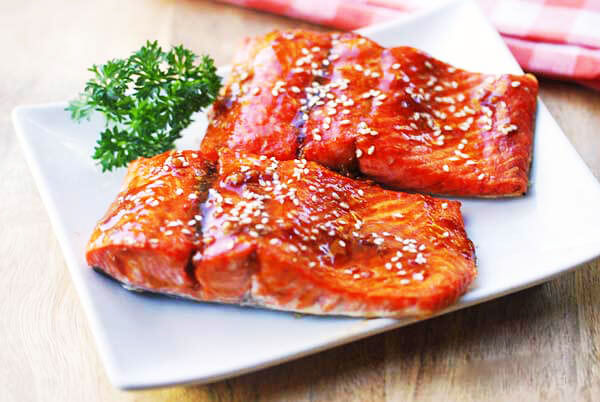 Cá hồi sốt teriyaki