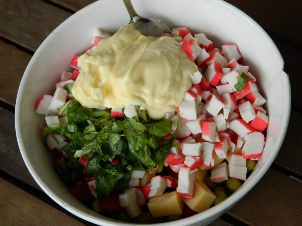 Salad Thanh cua surimi salad món ngon đơn giản