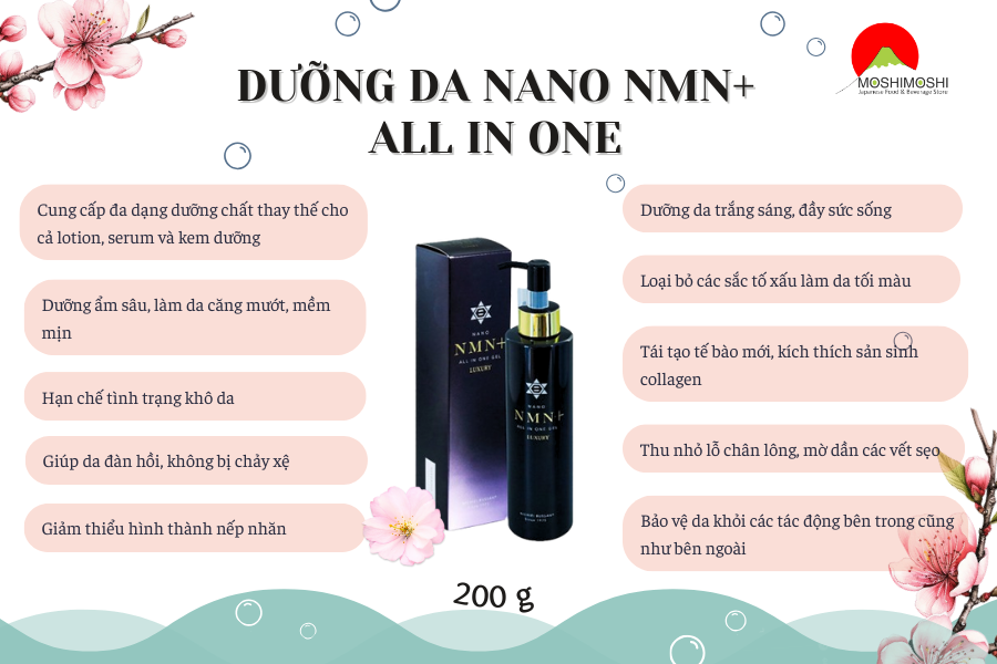 Công dụng của Dưỡng Da Nano NMN+ All In One